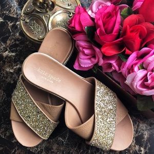 Kate Spade Gold Sandals - 8.5